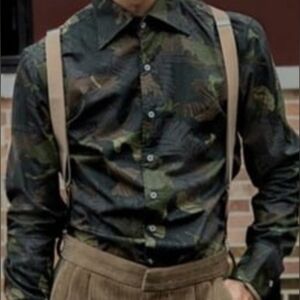 Men's British Retro Plaid Long Sleeve Yuppie Casual Suit Shirt